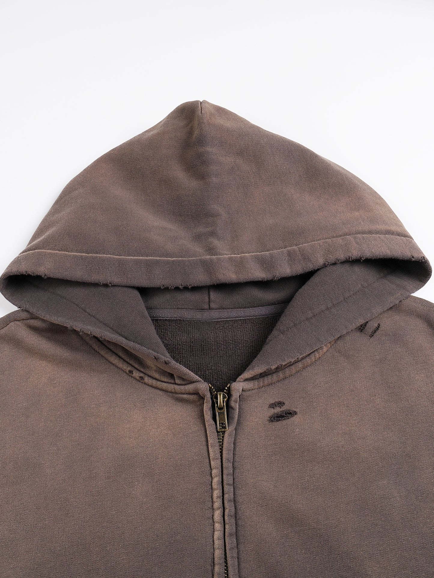 Bondage Hand-Frayed Pfil zip up