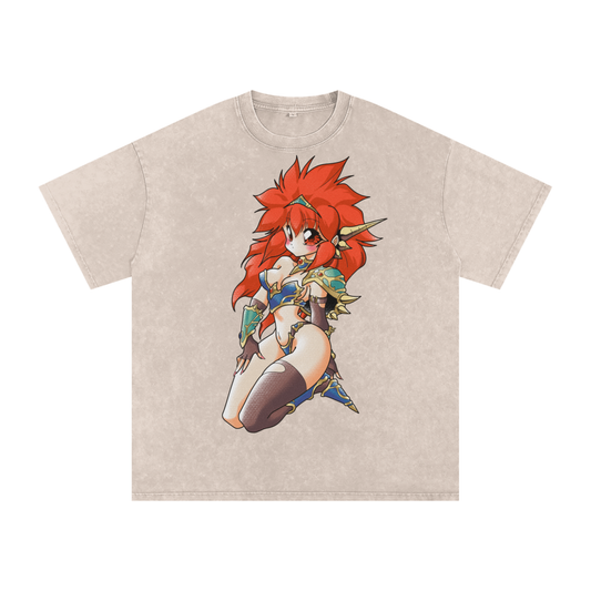 Mink Dragon half bootleg Oversized T shirt