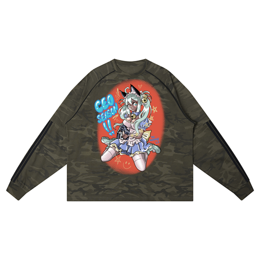 Unisex Camo Loose Long Sleeve T-Shirt