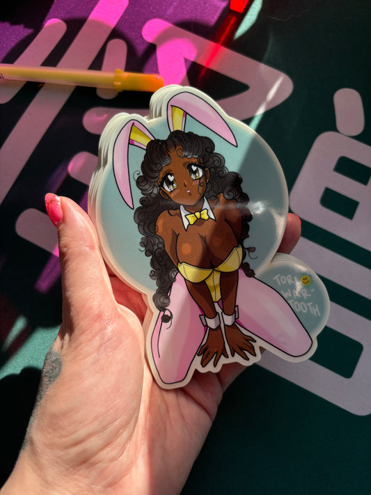 Bunny Girl Glow in the Dark Sticker