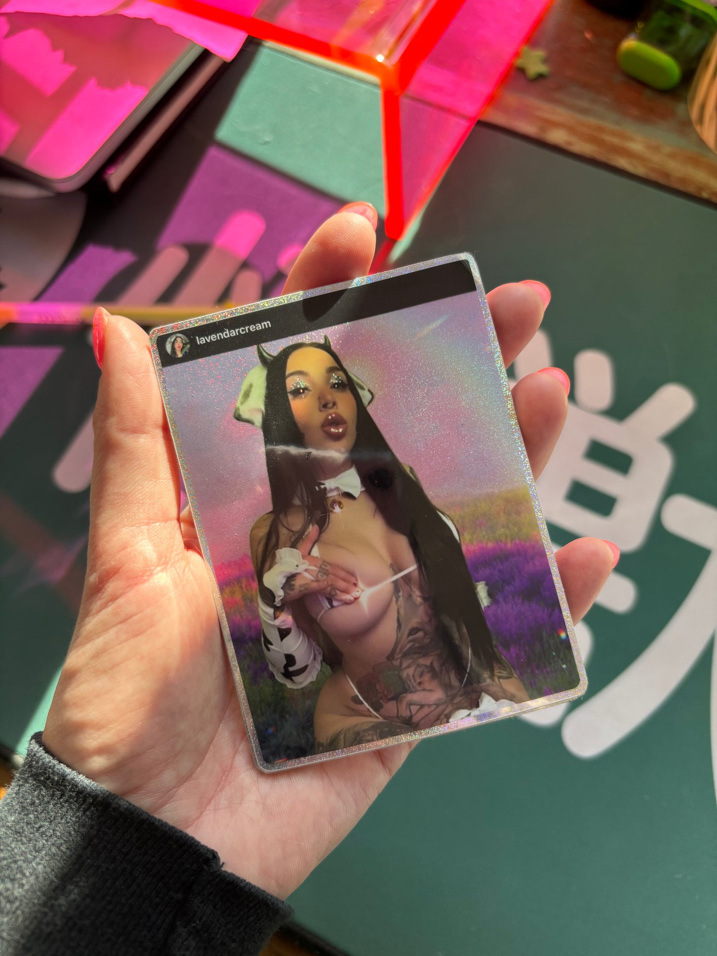 Lavendar Cream Sticker <3