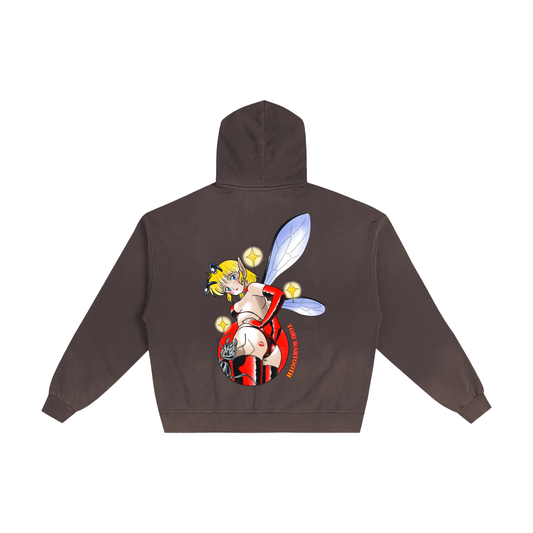 Bondage Hand-Frayed Pfil zip up