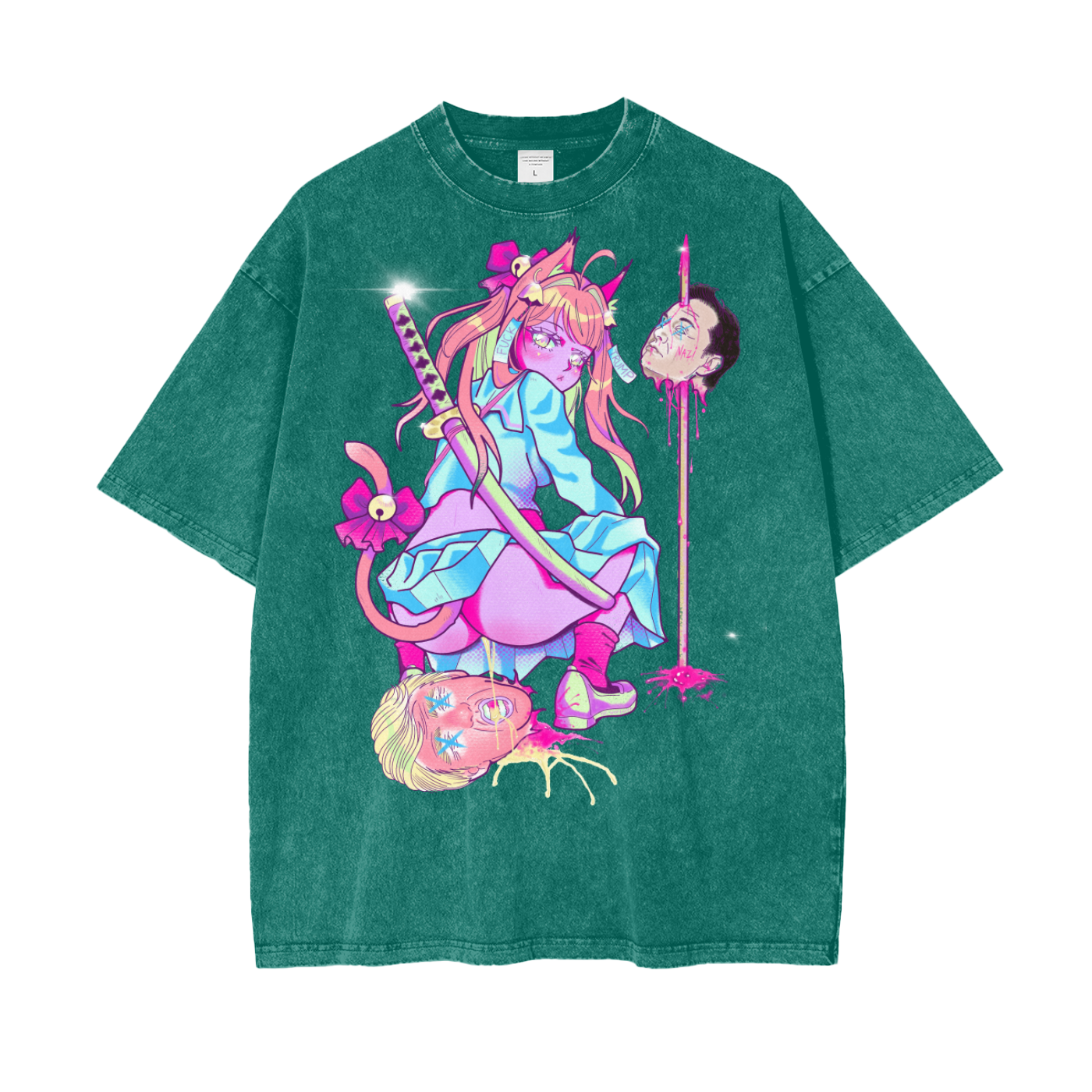 F* Your Fascism oversize tee