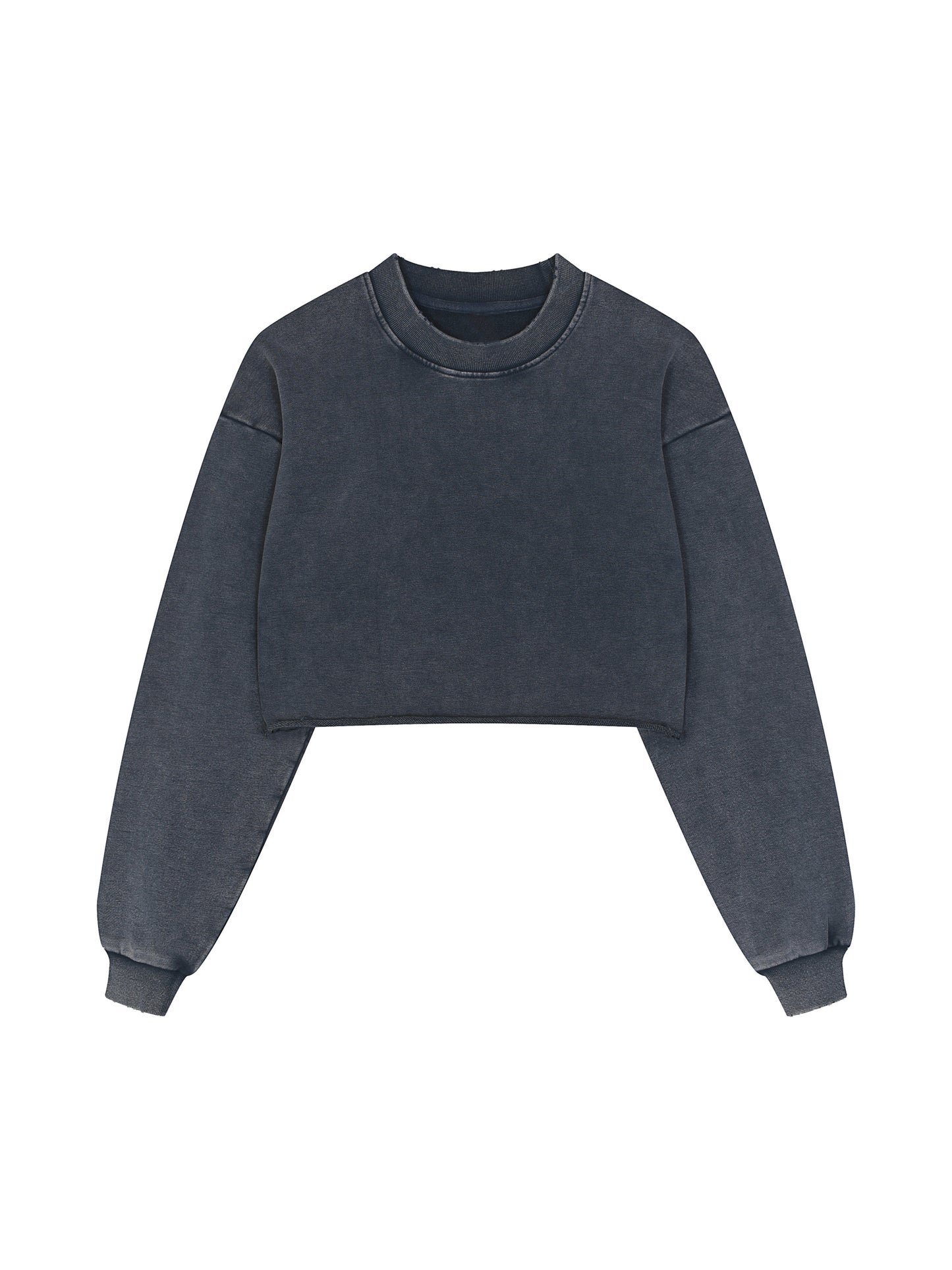 FUCK ICE Snow Washed Cropped Sweatshirt