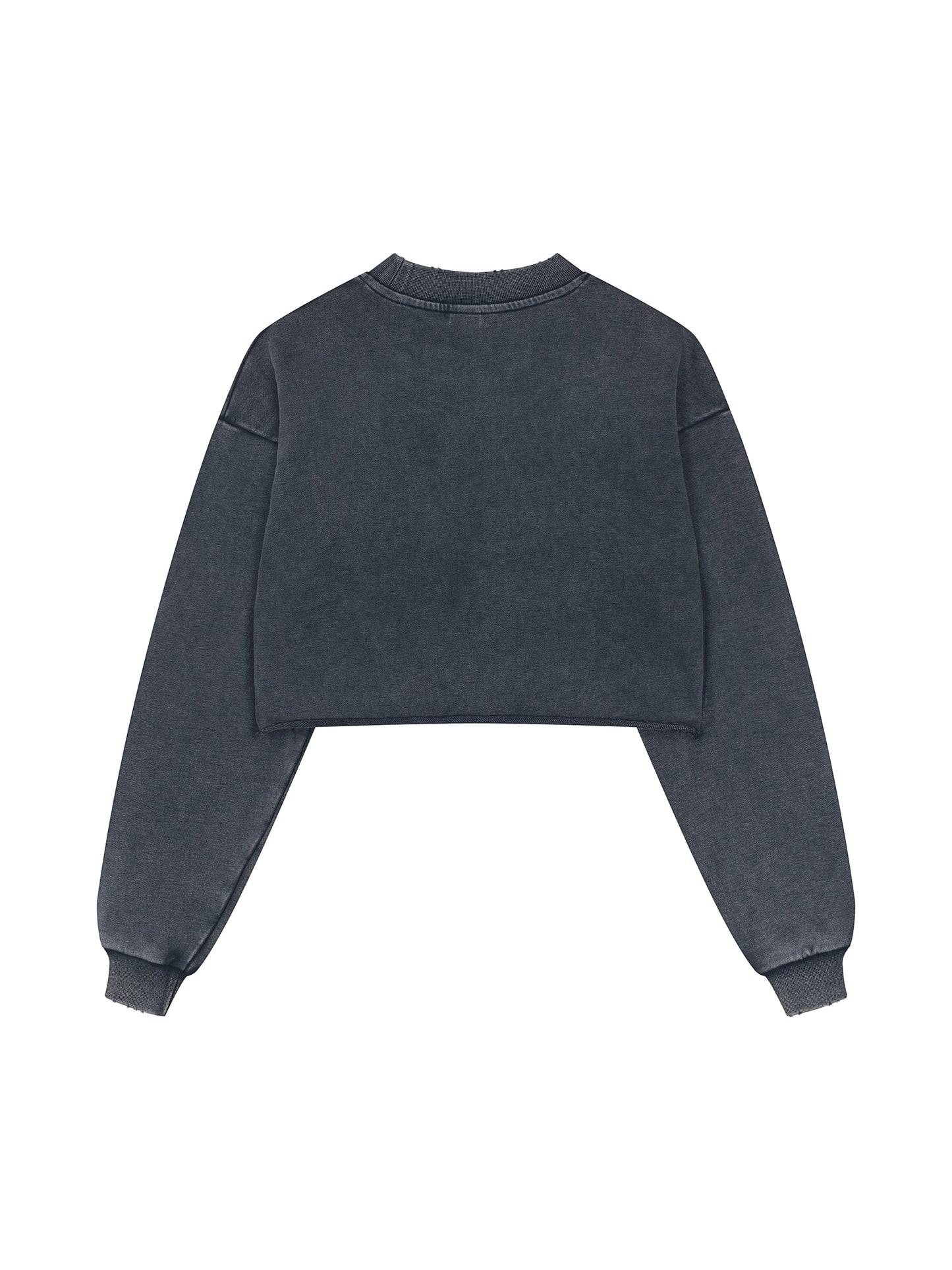 FUCK ICE Snow Washed Cropped Sweatshirt
